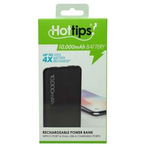 Mobile Power Bank - Fast Portable Phone Charger 10,000mAh by Hottips!