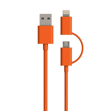 4 Foot Micro-USB and MFi Lightning® Compatible Combo Cable - TECH N' COLOR