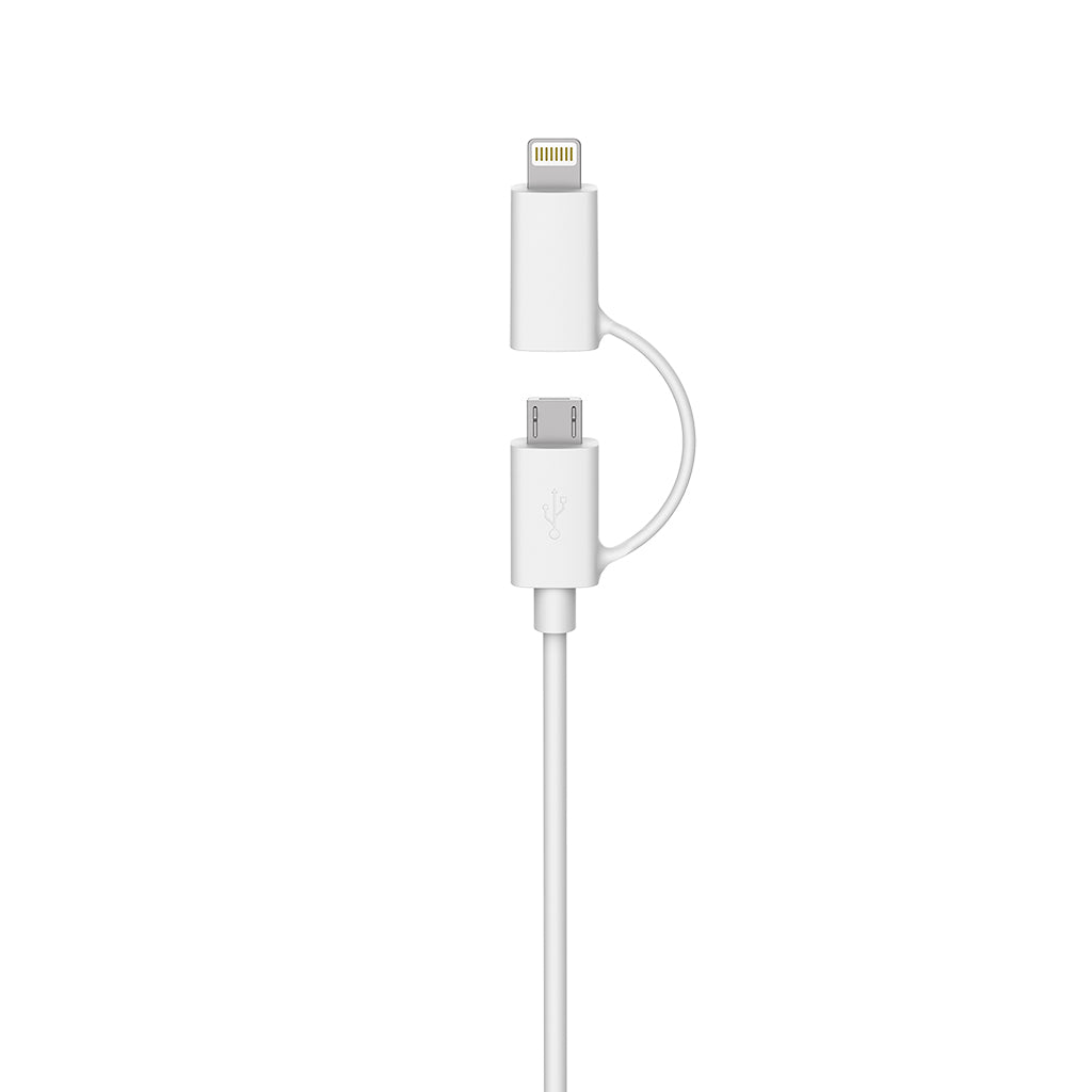 SwitchTip 4 Foot Micro-USB & MFi Lightning® Charge & Sync Cable - White