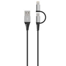 Dura Armor™ SwitchTip 4 Foot Micro-USB & MFi Lightning® Charge & Sync Cable